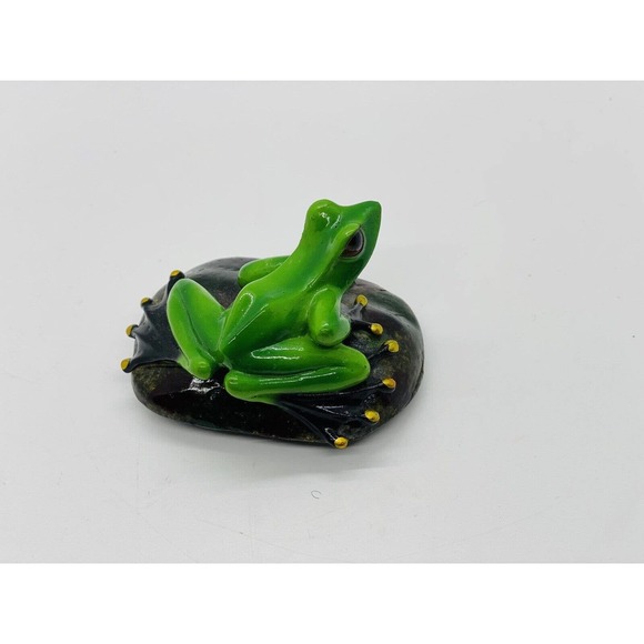 Frog on rock May rich company Figurine Approx 3"x 2.25". - Picture 5 of 15
